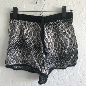 Women’s snakeskin shorts